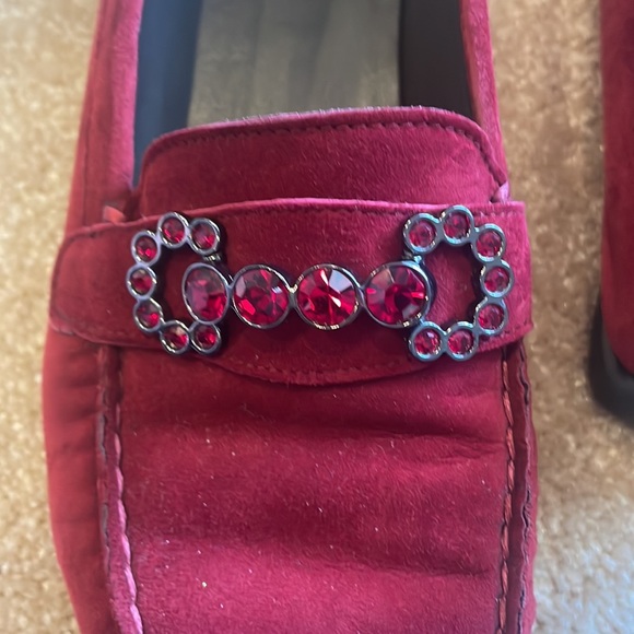 Stuart Weitzman, red suede, Murphy mock size 9 in excellent used condition - Picture 6 of 6